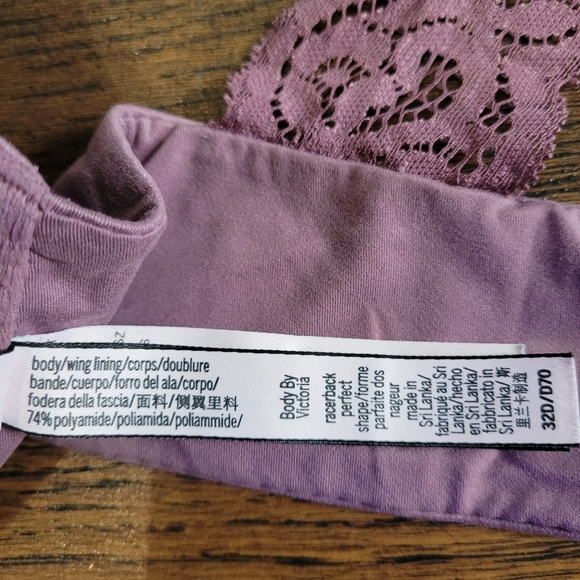 Victoria's Secret Lavender Body by Victoria Racerback Perfect Shape Bra Size 32D - Picture 9 of 9